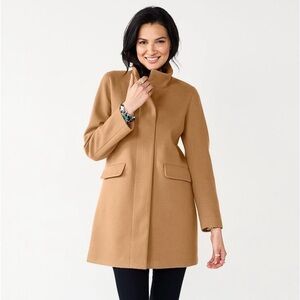 Nine West Classic Camel faux wool Coat, excellent condition, worn 1x